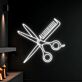 Friseurschere und Kamm LED-Neonschild für Friseursalon