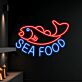 SEA FOOD LED-Neonschild für Restaurant und Bar