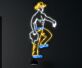 Tanzender Cowboy mit Hut als LED-Neonschild