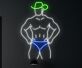 Cowboy in Unterwäsche LED-Neonschild für Bar Club