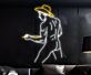 Cowboy mit Hut als LED-Neonschild