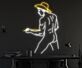 Cowboy mit Gitarre LED-Neonschild für Bar und Wohnzimmer