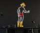 Cowboy in Unterwäsche und Stiefeln LED-Neonschild für Bar Club