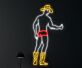 Cowboy in Unterwäsche und Stiefeln LED-Neonschild für Bar Club