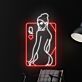 Sexy Queen Neon LED Wandlicht mit Frauen Silhouette stilvolle Erotik Deko für Schlafzimmer Lounge Bar und modernes Interieur