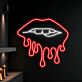 Lippen mit tropfendem Effekt LED-Neonschild für Bar und Wohnzimmer