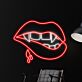 Vampirgebiss mit Blutstropfen LED-Neonschild für Bar Club