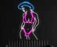 Frau im Bikini mit Hut LED-Neonschild für Bar Club