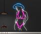 Frau im Bikini mit Hut LED-Neonschild für Bar Club