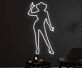 Tänzerin Silhouette mit Hut LED-Neonschild für Bar Club