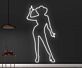 Tänzerin Silhouette mit Hut LED-Neonschild für Bar Club