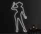 Tänzerin Silhouette mit Hut LED-Neonschild für Bar Club