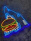 Hai mit Hamburger LED-Neonschild für Restaurant Bar