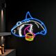 Hai mit Burger LED-Neonschild für Restaurant Bar