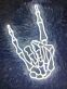Skelett-Hand Rockgeste LED-Neonschild für Bar Club