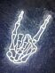 Skelett-Hand Rockgeste LED-Neonschild für Bar Club
