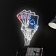 Skelett Hand mit vier Ass Spielkarten LED-Neonschild für Bar Gaming Raum