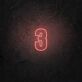 Hausnummer 3 LED-Neonschild