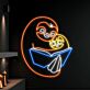 Faultier mit Buch LED-Neonschild für Kinderzimmer Wohnzimmer