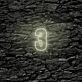 Hausnummer 3 LED-Neonschild
