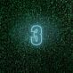 Hausnummer 3 LED-Neonschild