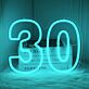 Hausnummer 30 LED-Neonschild