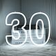 Hausnummer 30 LED-Neonschild