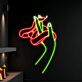 Schlange auf Hand LED-Neonschild für Wohnzimmer Bar