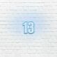 Hausnummer 13 LED-Neonschild