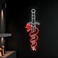 Schwert mit Schlange LED-Neonschild für Bar Tattoo Studio