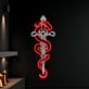 Schlange und Dolch LED-Neonschild für Bar und Tattoo Studio