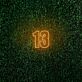 Hausnummer 13 LED-Neonschild