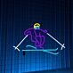 Skifahrer LED-Neonschild für Sport und Freizeit