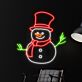 Schneemann mit Zylinder und Schal LED-Neonschild für Wohnzimmer Weihnachten