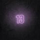 Hausnummer 13 LED-Neonschild
