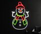 Schneemann mit Mütze und Schal LED-Neonschild für Weihnachten