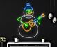 Schneemann mit Gitarre LED-Neonschild für Wohnzimmer Musikraum