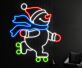 Schneemann auf Rollschuhen LED-Neonschild Wohnzimmer Weihnachtsdeko