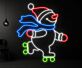 Schneemann auf Rollschuhen LED-Neonschild Wohnzimmer Weihnachtsdeko