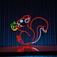 Eichhörnchen mit Eichel LED-Neonschild Wohnzimmer Café