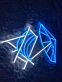 Liegestuhl mit Sonnenschirm LED-Neonschild