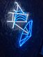 Liegestuhl mit Sonnenschirm LED-Neonschild