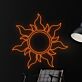 Sonne mit Flammenstrahlen LED-Neonschild für Wohnzimmer und Bar