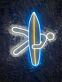 Surfer mit Surfbrett LED-Neonschild für Wohnzimmer oder Surfshop