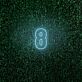 LED Neon Zahl 8 als moderne Wanddekoration