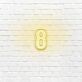 LED Neon Zahl 8 als moderne Wanddekoration
