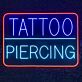 TATTOO PIERCING LED-Neonschild für Tattoo Studio und Piercing Studio