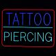TATTOO PIERCING LED-Neonschild für Tattoo Studio und Piercing Studio