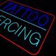 TATTOO PIERCING LED-Neonschild für Tattoo Studio und Piercing Studio