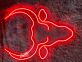 Stierkopf Umriss LED-Neonschild Wohnzimmer Bar